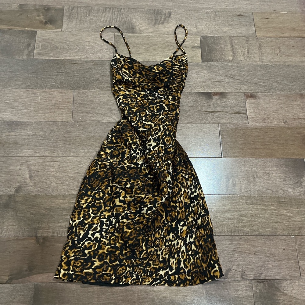 Ronny Kobo cheetah print dress
